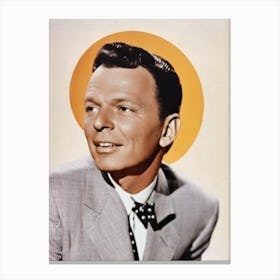 Frank Sinatra Retro Collage Movies Canvas Print