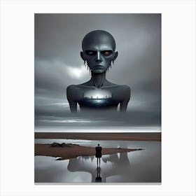 Alien Statue Canvas Print