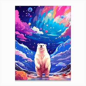 Polar Bear In The Sky 1 Canvas Print
