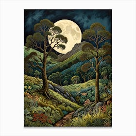 William Morris Full Moon In The Woods 6 Canvas Print