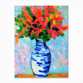 Flower Matisse Inspired Flower Canvas Print