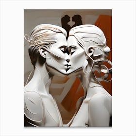 Kissing Couple 1 Canvas Print