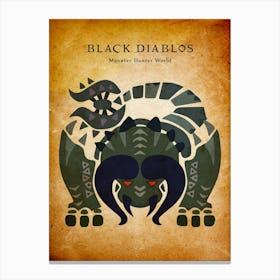 Black Diablos Vintage Canvas Print