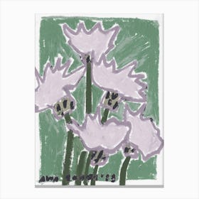 Lila Chrysanthemums Canvas Print
