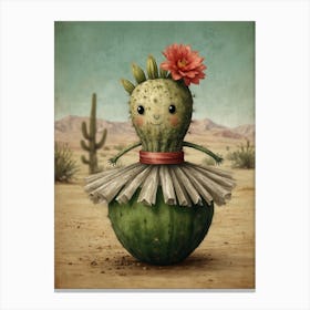 Cactus Ballerina 2 Canvas Print