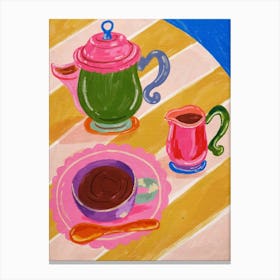 Teapot And Cup Canvas Print