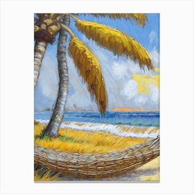 Hammock On The Beach Canvas Print