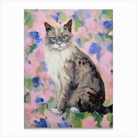 A Ragdoll Cat Painting, Impressionist Painting 1 Canvas Print