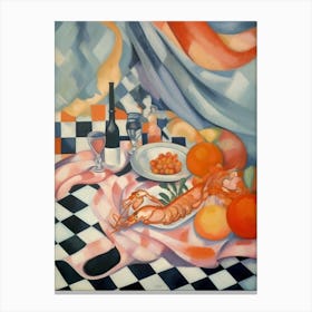 Shrimp Still Life Painting Canvas Print