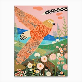 Maximalist Bird Painting Falcon 4 Canvas Print