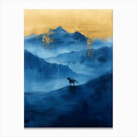 Blue Landscape Painting Canvas Print