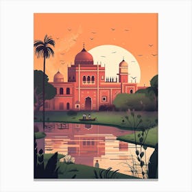Lahore Pakistan Travel Illustration 1 Canvas Print