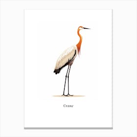Crane Kids Animal Poster Canvas Print