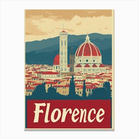 Aihrgdesign A Vintage Travel Poster Of Florence Featuring The 6621d5d4 Cba7 41f8 8d00 1cfa4cffa7ab 0 Canvas Print