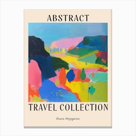 Abstract Travel Collection Poster Bosnia Herzegovina 2 Canvas Print