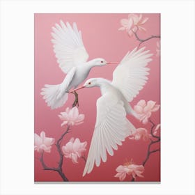 Doves In Flight Canvas Print