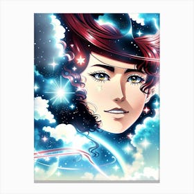 Fantasy Girl In The Sky Canvas Print