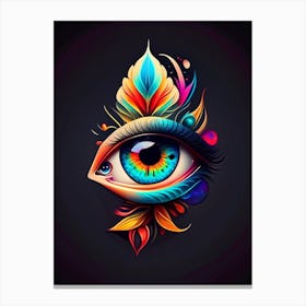 Surreal Eye, Symbol, Third Eye Tattoo 1 Canvas Print