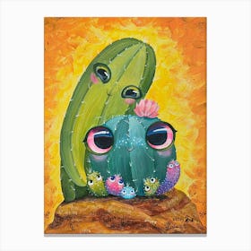 Cactus Family, Fantastic Creatures Canvas Print