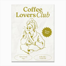 Coffee Club Kitchen | Coffee Lover’s Club | Coffee Bar 10 Canvas Print