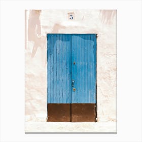 Blue Door Nr 3 // Ibiza Travel Photography Canvas Print