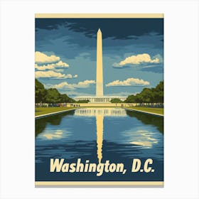 Aihrgdesign A Vintage Travel Poster Of Washington DC Canvas Print