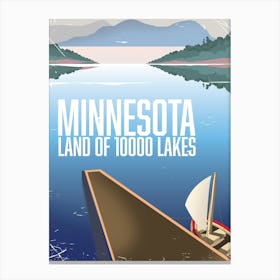 Minnesota Land Of 1000 Lakes Canvas Print