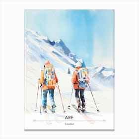 Are, Sweden, Ski Resort Poster Illustration 4 Canvas Print