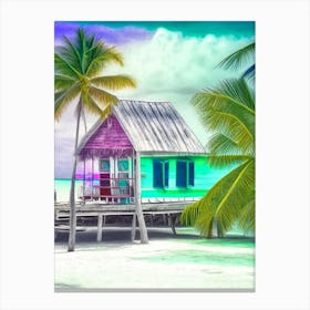 Caye Caulker Belize Soft Colours Tropical Destination Canvas Print
