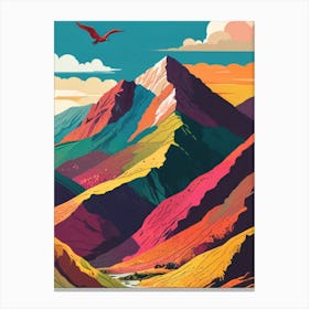 Mountain Landscape Painting Canvas Print