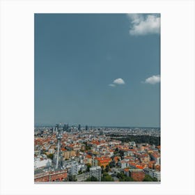 Beautiful blue sky over Milan Canvas Print