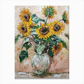 A World Of Flowers Sunflowers 6 Painting Canvas Print