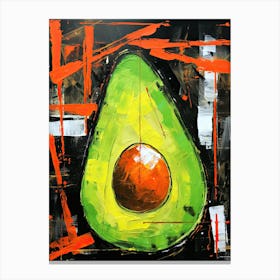 Avocado in Basquiat Style Canvas Print