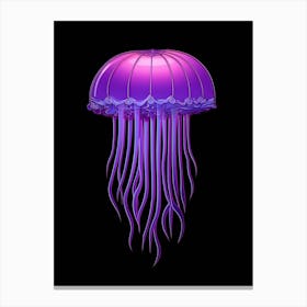Mauve Stinger Jellyfish Cartoon 1 Canvas Print