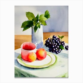 Huckleberry Italian Watercolour fruit Canvas Print