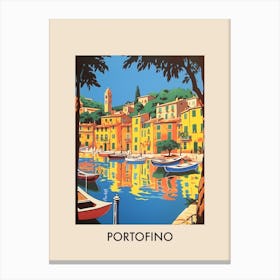 Portofino Italy 8 Vintage Travel Poster Canvas Print