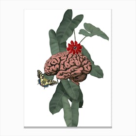 Brain And Flower Stampe su tela