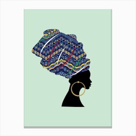 African Woman With Turban 1 Canvas Print