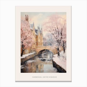 Dreamy Winter Painting Poster Cambridge United Kingdom 3 Canvas Print