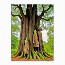 Three Wizards In A Tree Canvas Print