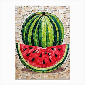 Watermelon Mosaic 2 Canvas Print