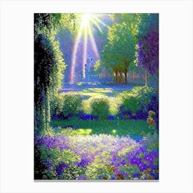 Mirabell Palace Gardens, Austria Classic Painting Canvas Print