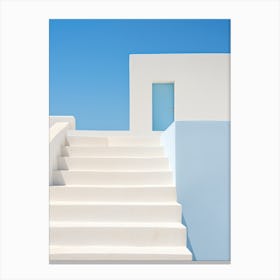 White House With Blue Door 1 Canvas Print