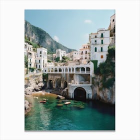 Amalfi Coast Photo Summer Vintage Photography Canvas Print
