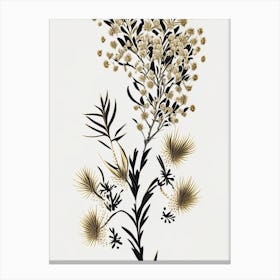 Joshua Tree Pattern Gold And Black (5) Canvas Print