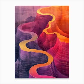 Grand Canyon Abstract Painting Canvas Print