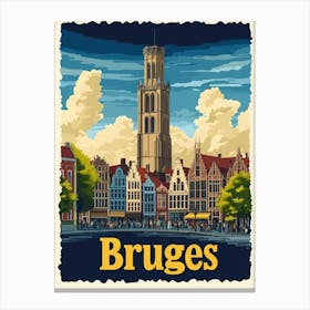 Aihrgdesign A Vintage Travel Poster Of Bruges Featuring The I 154437d0 5fc8 40e0 8829 75c5fcf1bc45 1 Canvas Print