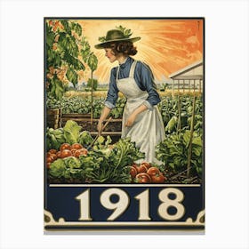 Aihrgdesign A Vintage Wartime Poster Promoting Victory Garden 158c52be C095 401c B85a 6ea112ed88ad 2 Canvas Print