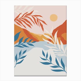Peach Paradise Lake Canvas Print