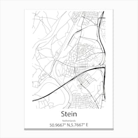 Stein Bei Nurnberg,Germany Minimalist Map Canvas Print